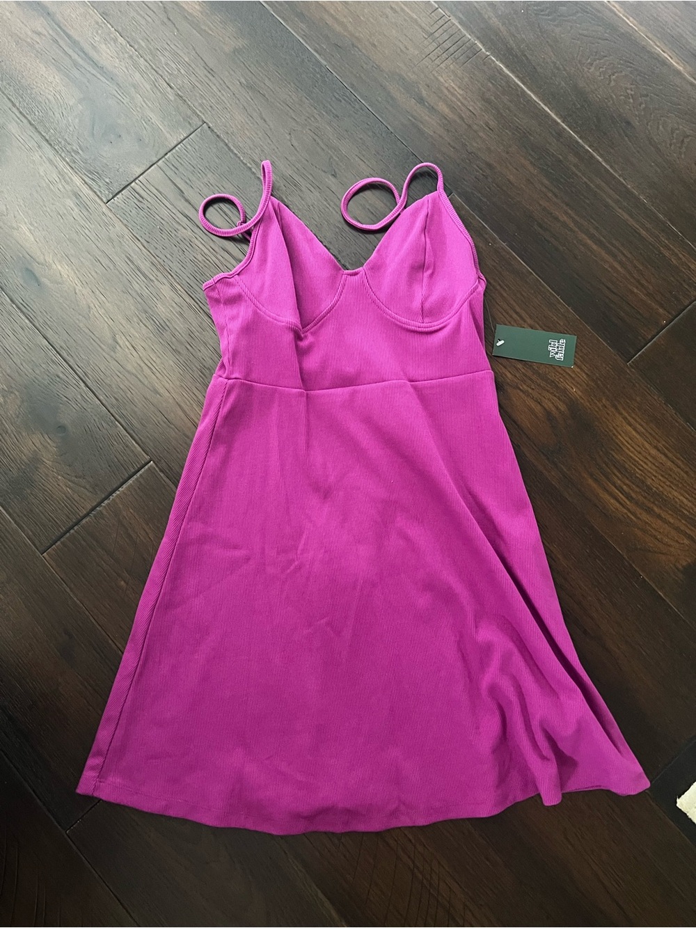 Magenta Spaghetti Strap Slip Dress